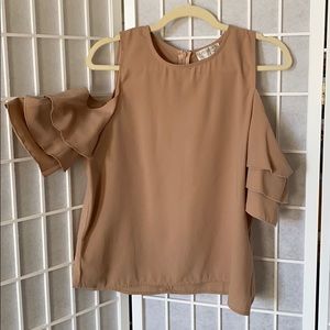Showpo Cold Shoulder Ruffle Blouse